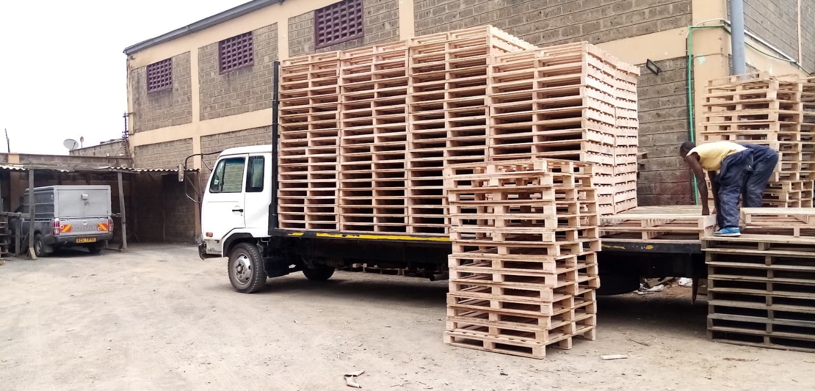 Kenpack wooden pallets loaded for dispatch